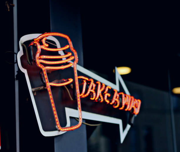 istock A coffee led sign on the wall 1466688488