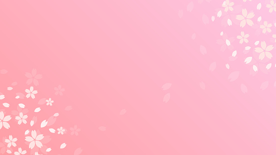 This is a pale cherry blossom fantasy background frame illustration.