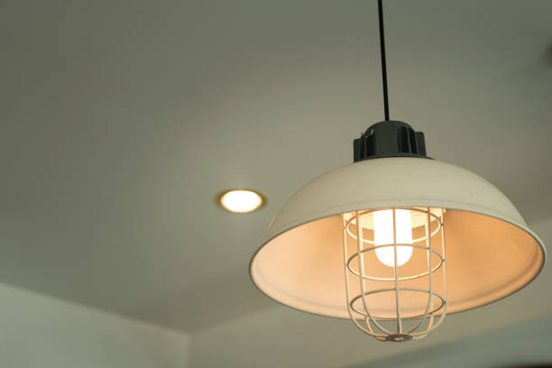 istock Iron lighting lamp in classic design. 1466691046