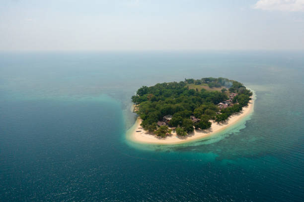 istock Tropical island in the sea. 1466691504