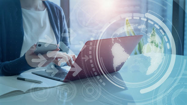 istock Global communication network concept. Worldwide business. 1466693137