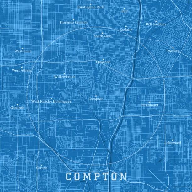 Compton Dando Map Compton Ilustrações Banco de Imagens e Fotos de Stock - iStock
