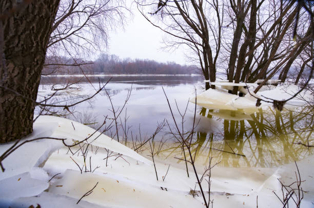 istock Melting ice on the river. Early spring 1466698560