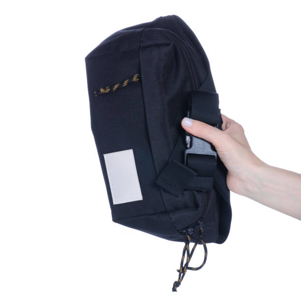istock Men's waist bag in hand 1466700661