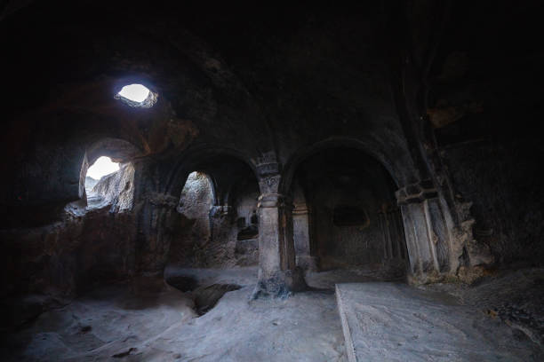 a cave where Christians worship their god in st simon Cairo, Egypt.