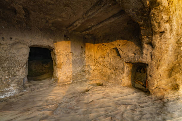 istock Inside of Uplistsikhe cave complex at sunset in winter. Gori, Georgia 1466701580