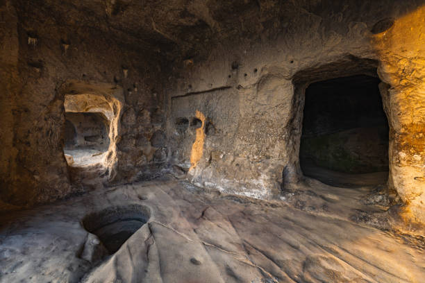 istock Inside of Uplistsikhe cave complex at sunset in winter. Gori, Georgia 1466701958