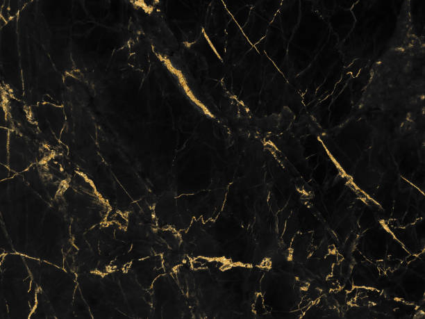 istock Black and gold marble luxury wall texture with shiny golden line pattern abstract background design for a cover book or wallpaper and banner website 1466710378