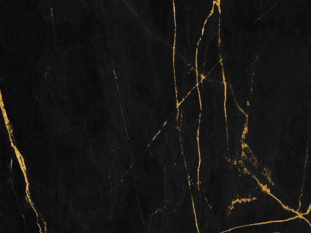 istock Black and gold marble luxury wall texture with shiny golden line pattern abstract background design for a cover book or wallpaper and banner website 1466710401