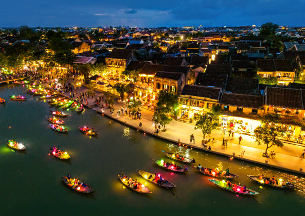 Hoi An ancient town at dusk in central Vietnam