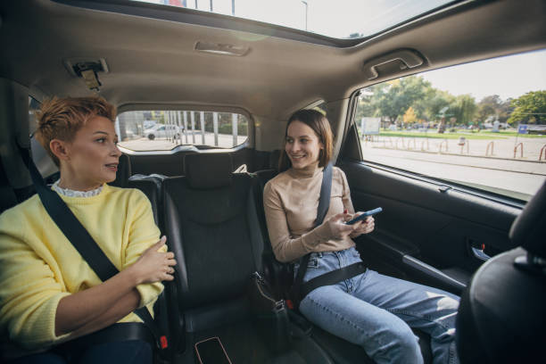 istock Women in a taxi 1466718425