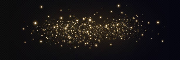 istock Golden glitter.Light effect.Glittering particles background. Gold dust on a transparent background. 1466726501