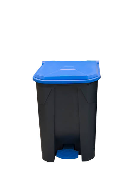 istock recycling bin blue bucket lid on a white background with clipping path 1466731379