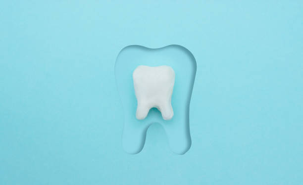 istock Protective vortex around tooth model. Oral dental hygiene concept. 1466733853
