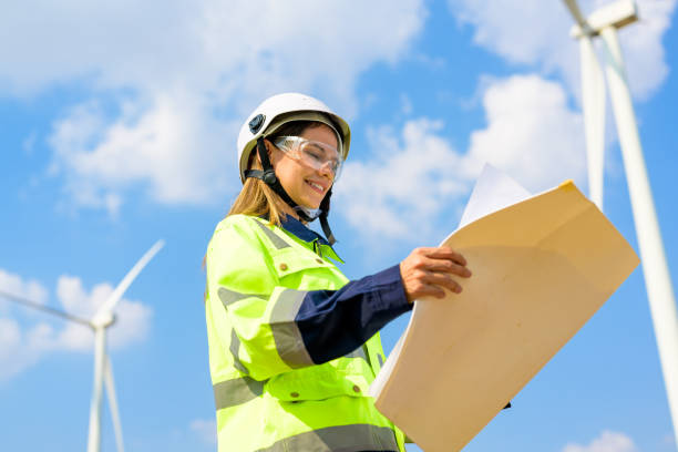 istock Renewable energy engineer working on wind turbine 1466745033