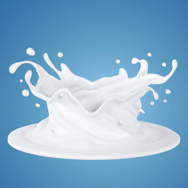 istock milk isolated splashes spiral, with clipping path 3D illustration. 1466748865