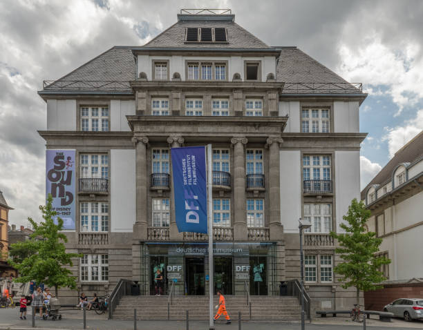 The German Filmmuseum at Museumsufer in Frankfurt, Germany stock photo