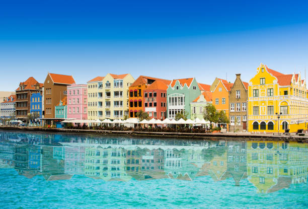 Beautiful Willemstad embankment, Curacao Beautiful Willemstad embankment, Curacao curaçao stock pictures, royalty-free photos & images