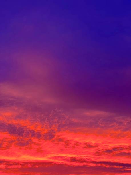 istock Red sunset sky with fiery  clouds. Dramatic heaven at night. 1466766484