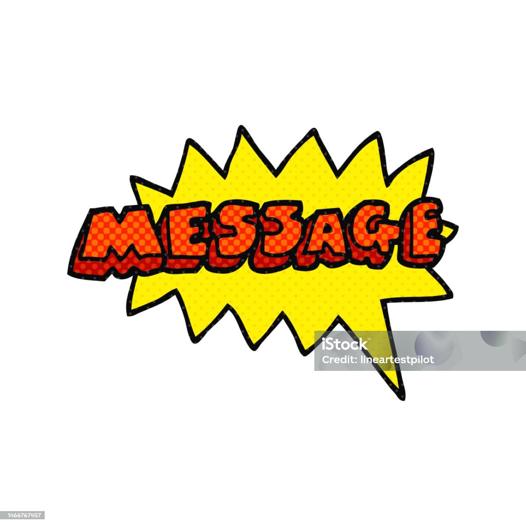 Text Message R Cartoon Freehand Drawn Cartoon Message Text Stock Illustration - Download Image ...
