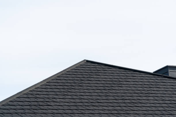 istock Dark asphalt tiles on the roof 1466772477