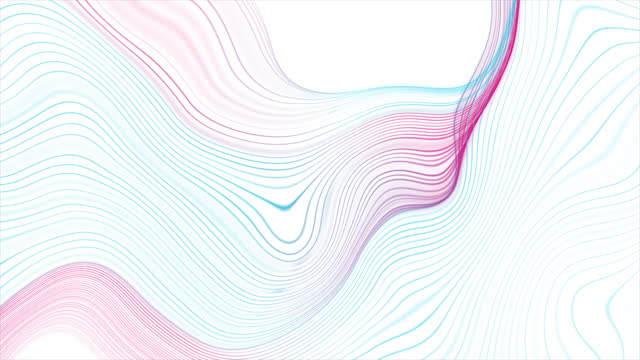 Blue pink minimal wavy lines abstract futuristic tech motion background