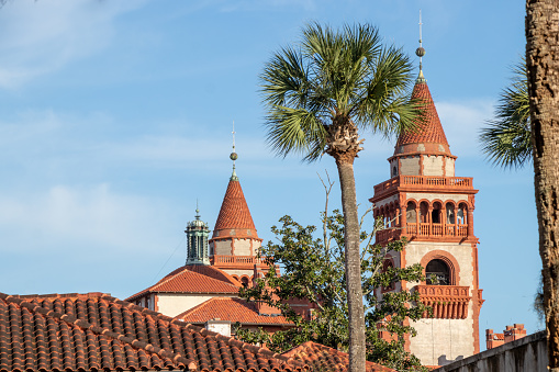 historic Spanish style building in St Augustine, Florida