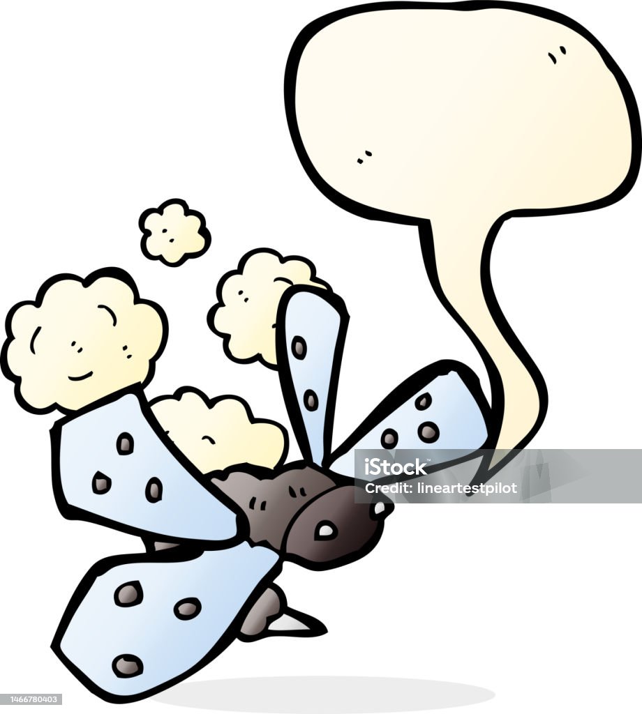 Distorted Bug Cartoon Cartoon Bug With Speech Bubble Stock Illustration - Download Image Now ...