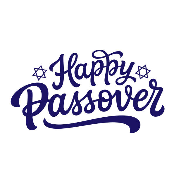 frohes pessachfest. handlettering - passover stock-grafiken, -clipart, -cartoons und -symbole