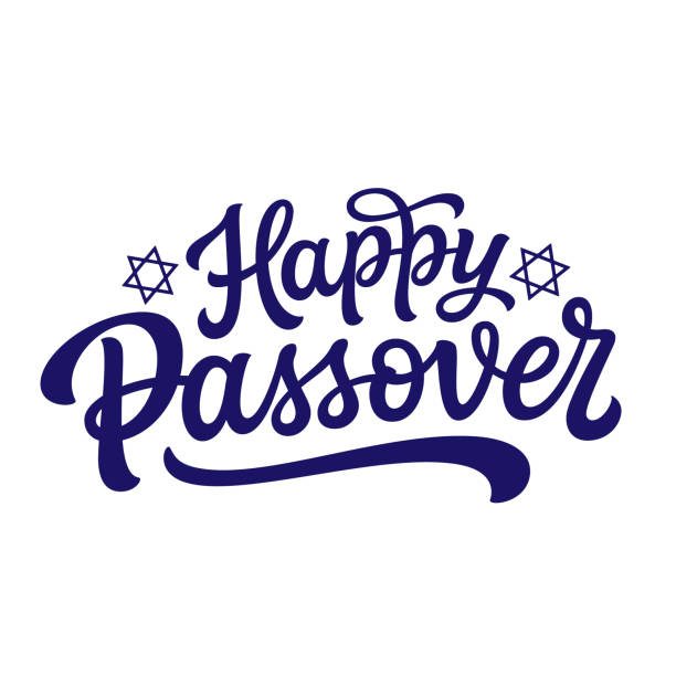 ilustrações de stock, clip art, desenhos animados e ícones de happy passover. hand lettering - passover