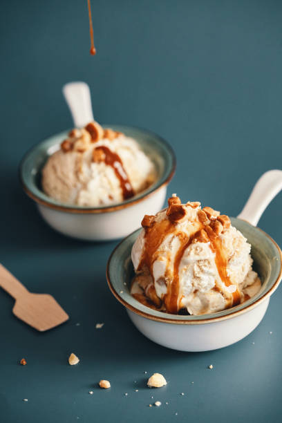 Caramel Ice Cream with Topping