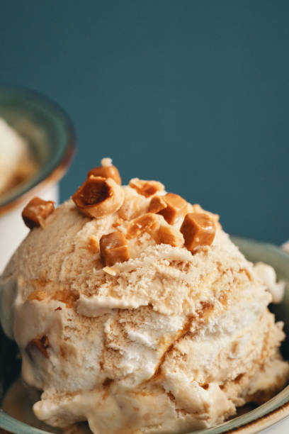 istock Caramel Ice Cream with Topping 1466789746