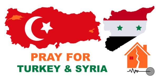 Pray for Turkey and Syria Earthquake disaster victims Save life. Support and show solidarity with the Turkish and Syrian people. Turkey map, Syria Map. Turkey Flag, Syria Flag. prays due Help People. Pray for Turkey and Syria Earthquake disaster victims Save life. Support and show solidarity with the Turkish and Syrian people. Turkey map, Syria Map. Turkey Flag, Syria Flag. prays due Help People. antakya stock illustrations