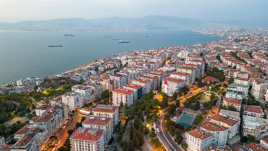 izmir aerial view göztepe güzelyalı