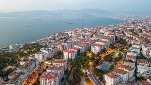 Aerial view of izmir stock photo