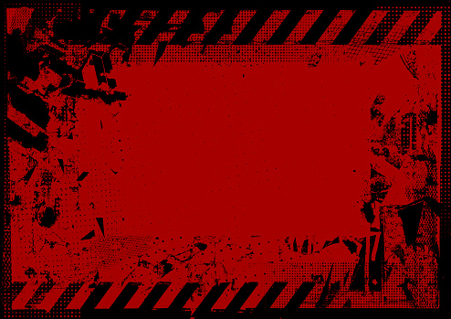 red urban city grunge danger vector frame design illustration poster background