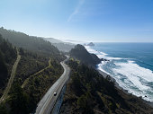 Aerial View of Beautiful Oregon Coastline