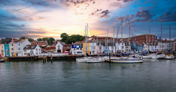 istock Harbour in town of Weymouth, UK 1466824572