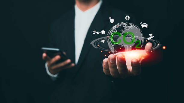 istock Metaverse users are powering carbon-neutral sustainability. Green Industry on Virtual Global Internet 1466834827