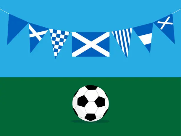 Vector illustration of Scottish football celebration