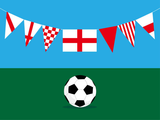 englische fußballfeier - fan england british culture english culture stock-grafiken, -clipart, -cartoons und -symbole