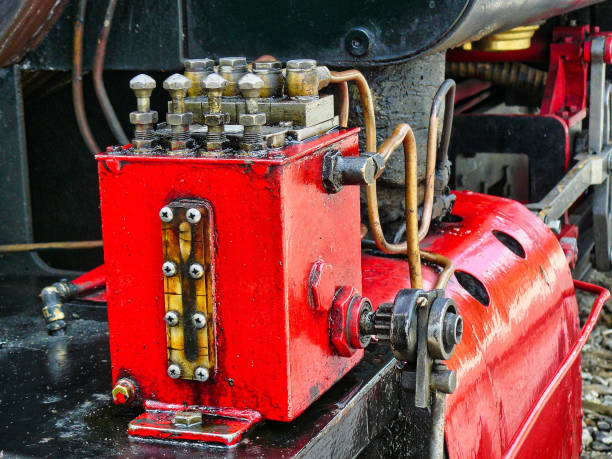 Detail of a steam locomotive in the province of Tierra del Fuego Argentina