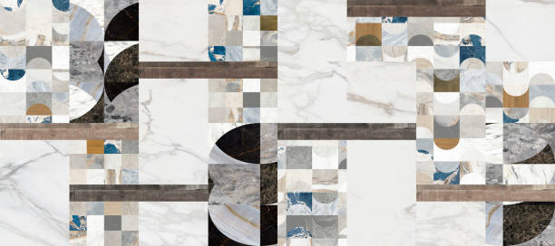 istock Background of a abstract mosaic patchwork made of different textures and colors 1466856392