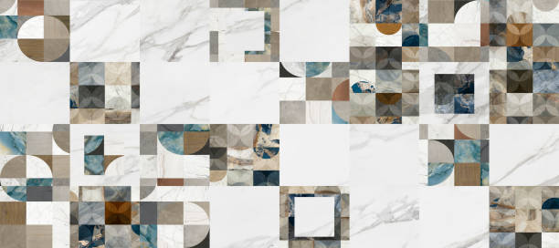 istock Background of a abstract mosaic patchwork made of different textures and colors 1466858372