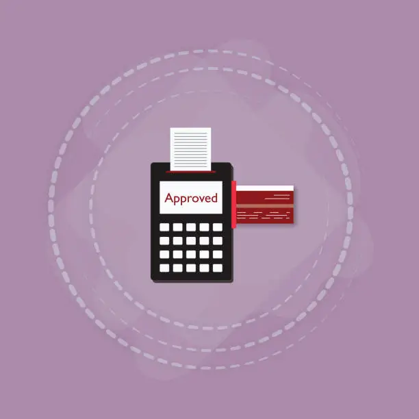 Vector illustration of Payment by credit card