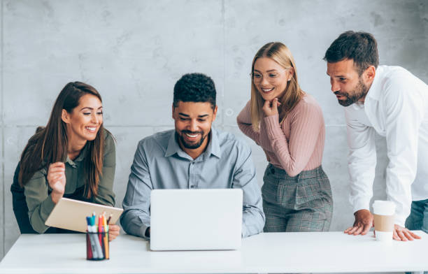 istock Team of professionals during a meeting. 1466901179
