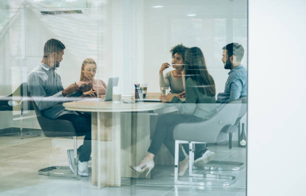 istock Business persons on meeting in the office. 1466901185