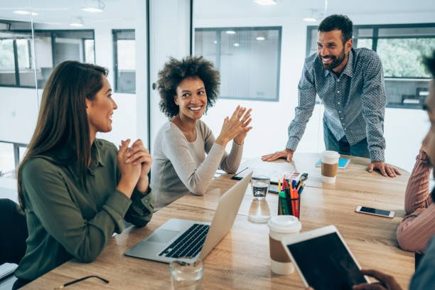 istock Business persons on meeting in the office. 1466901203