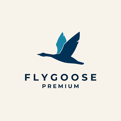 flying goose vector symbol template design