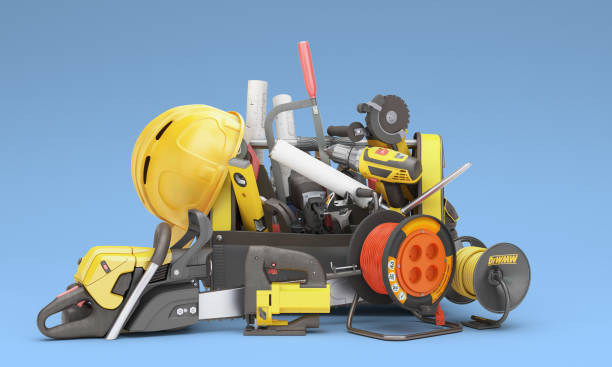 istock colored tools set in tool bag concept of repair tools warehouse promotion 3d render on blue background 1466906727